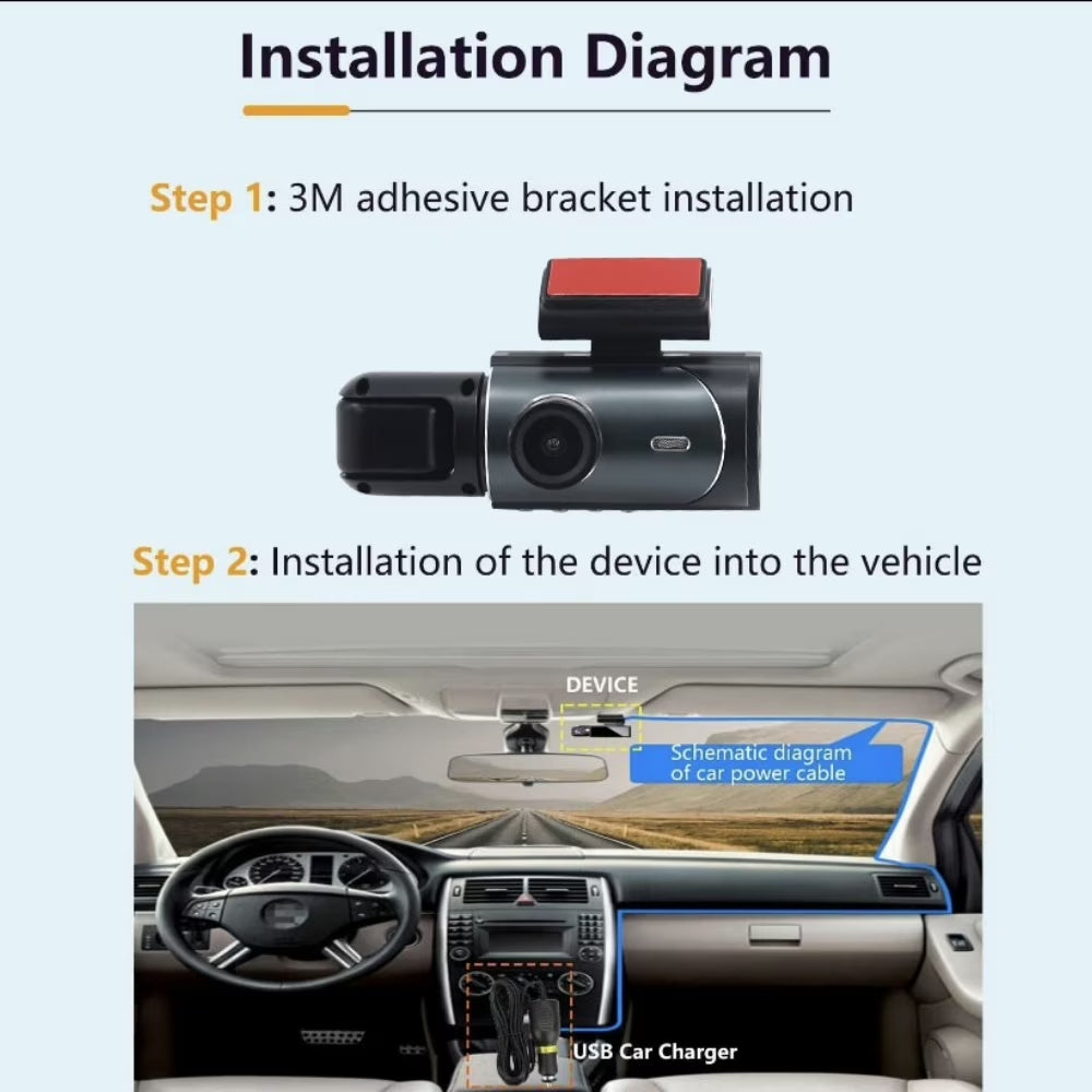 Dash Cam, 4K+1080P Dash Cam Front and Inside, Dual Dash Cam, Car Night Vision Dash Camera with 32GB Card, HDR, G-Sensor, 24Hr Parking, Front Rear Dash Cam Loop Recording