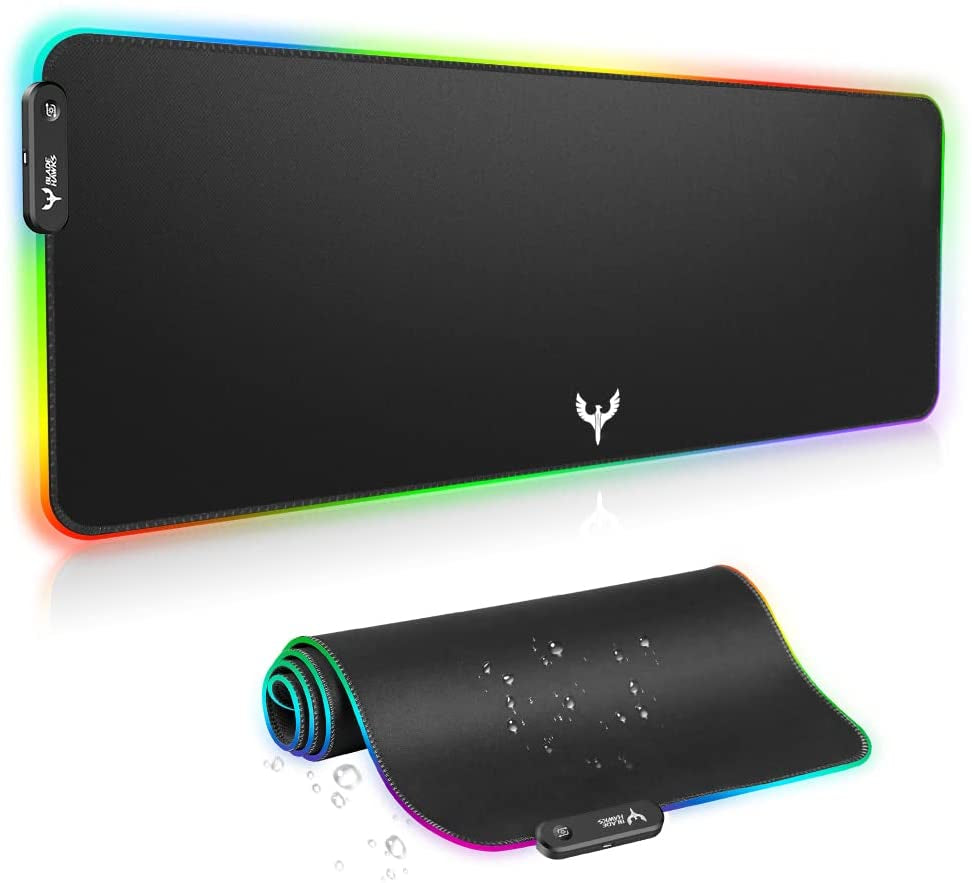 Extra Large RGB Gaming Mouse Pad-14 Light Modes, Extended Soft LED Mouse Pad, Anti-Slip Rubber Base, Computer Keyboard Mousepad Mat (31.5 X 12 Inch)
