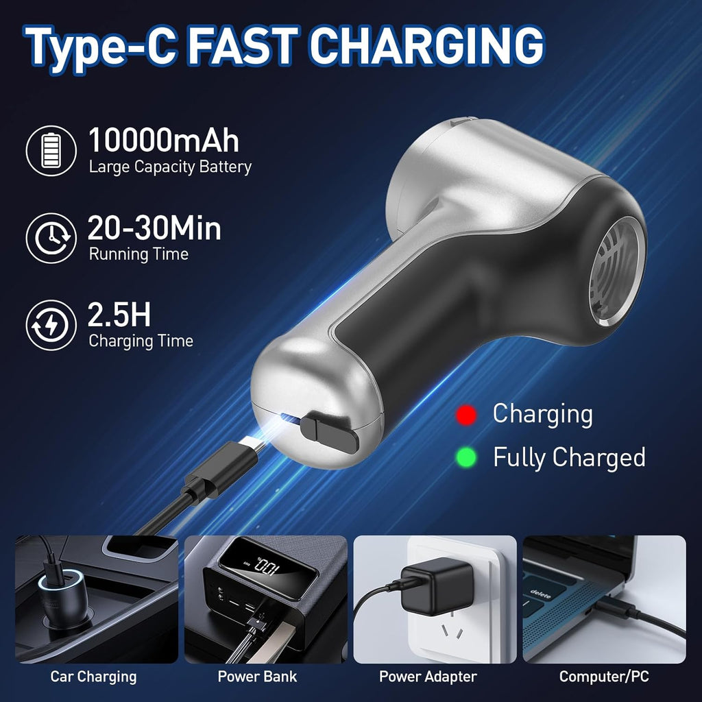 Handheld Car Vacuum Cleaner Cordless with Brushless Motor, 20000PA High Power Vacuum Cleaner & Air Duster, 3 in 1 Keyboard Portable Mini Hand Held Vacuums Cleaner for Car Home