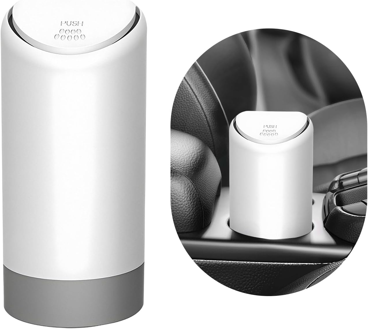 VoltVibe™ Mini Car Trash Can with Lid – 2‑Pack, Silicone