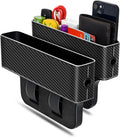 Car Seat Gap Filler, Multifunctional Car Seat Gap Filler Organizer, 2 Pack Car Seat Organizer for Storing Phones, Keys, Cards, Data Cables, Universal Fit Car SUV Truck
