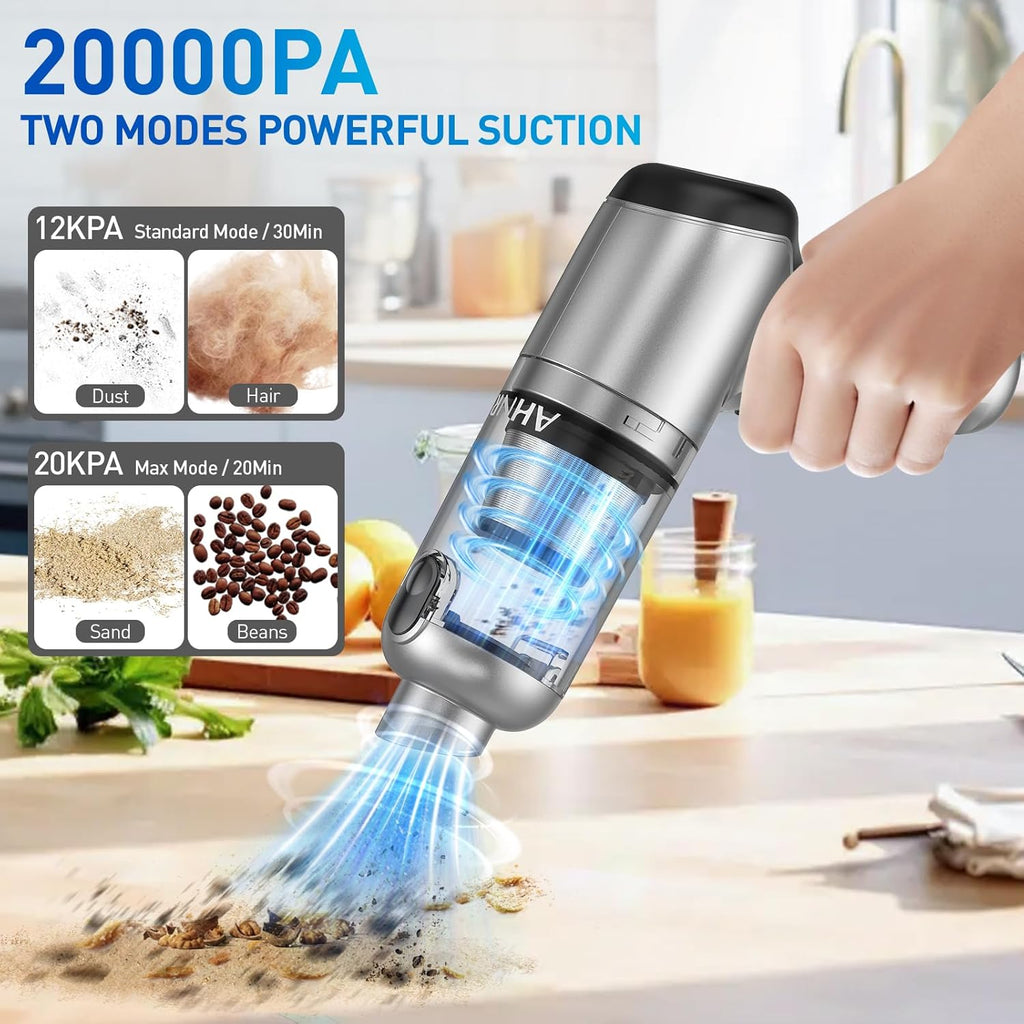 Handheld Car Vacuum Cleaner Cordless with Brushless Motor, 20000PA High Power Vacuum Cleaner & Air Duster, 3 in 1 Keyboard Portable Mini Hand Held Vacuums Cleaner for Car Home