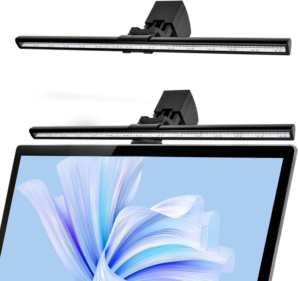Computer Monitor Lamp, Screen Light Bar Eye Caring, Keyboard Lamp with Clamp/Adjustable Brightness and 3 Color Temperature/No Screen Glare/Space Saving/Usb Powered/For Home&Office-40Cm