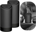 2PCS Mini Car Trash Can with Lid, Portable Silicone Auto Garbage Container for Cup Holder, Multipurpose Trash Bin for Car Home Office, Waterproof Leakproof Small Vehicle Trash Can (Black)